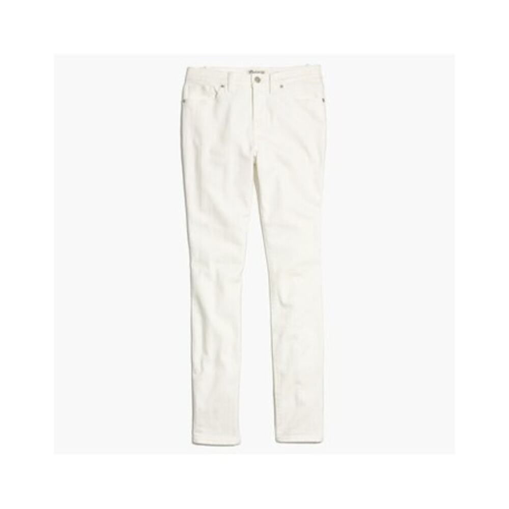 Madewell The High-Rise Skinny Jeans Women's Petite White Denim Stretch - Size 27